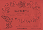 Samantha's Red Words Certificate
