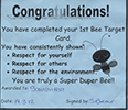 Samantha's 1st Bee Certificate